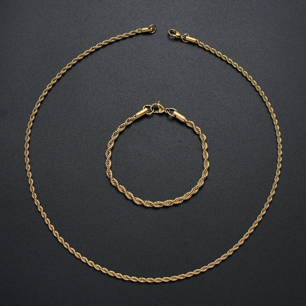 סט - שרשרת וצמיד קלאסיים