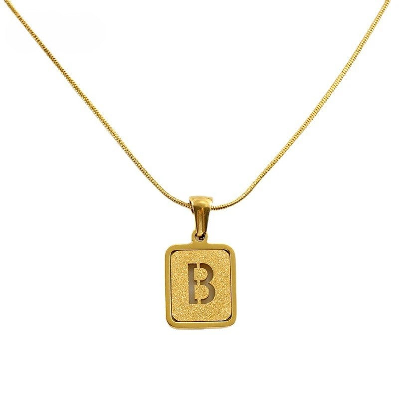Vintage letter necklace