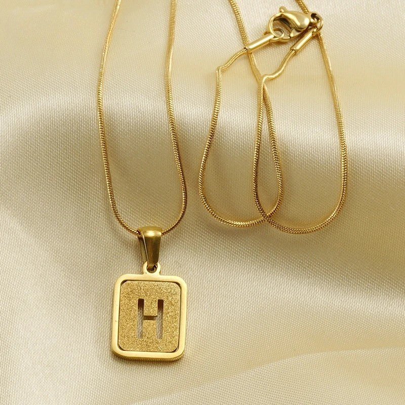 Vintage letter necklace