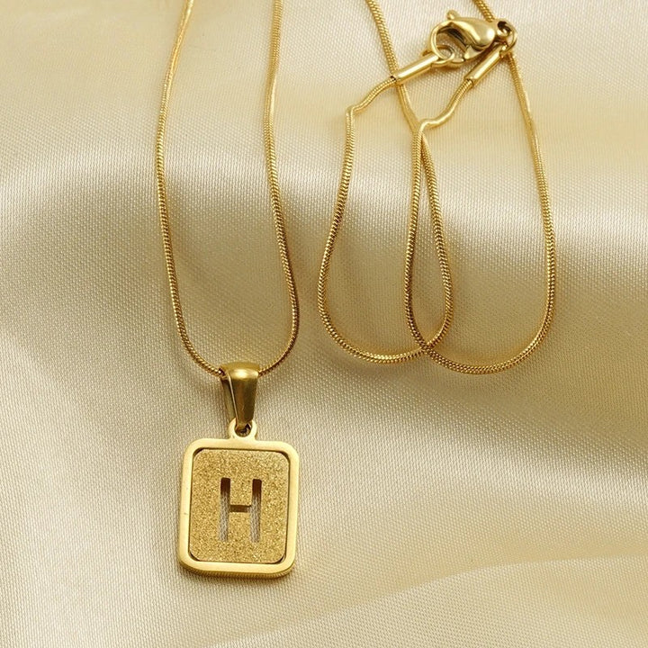 Vintage letter necklace