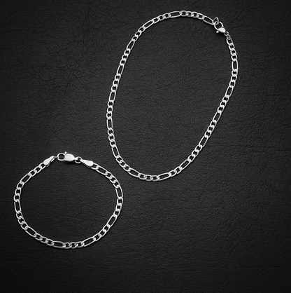 סט טיאגו לגברים - שרשרת וצמיד 925