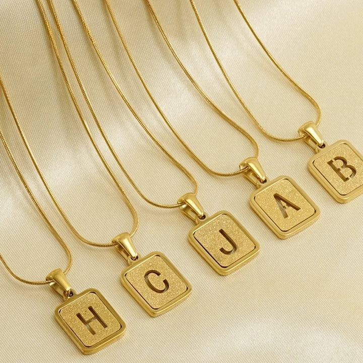 Vintage letter necklace