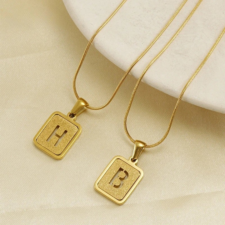 Vintage letter necklace