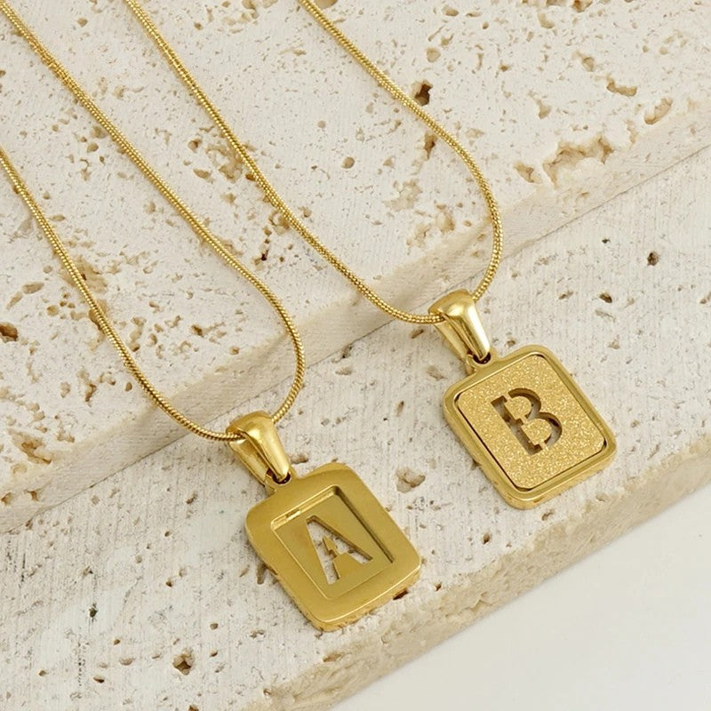 Vintage letter necklace