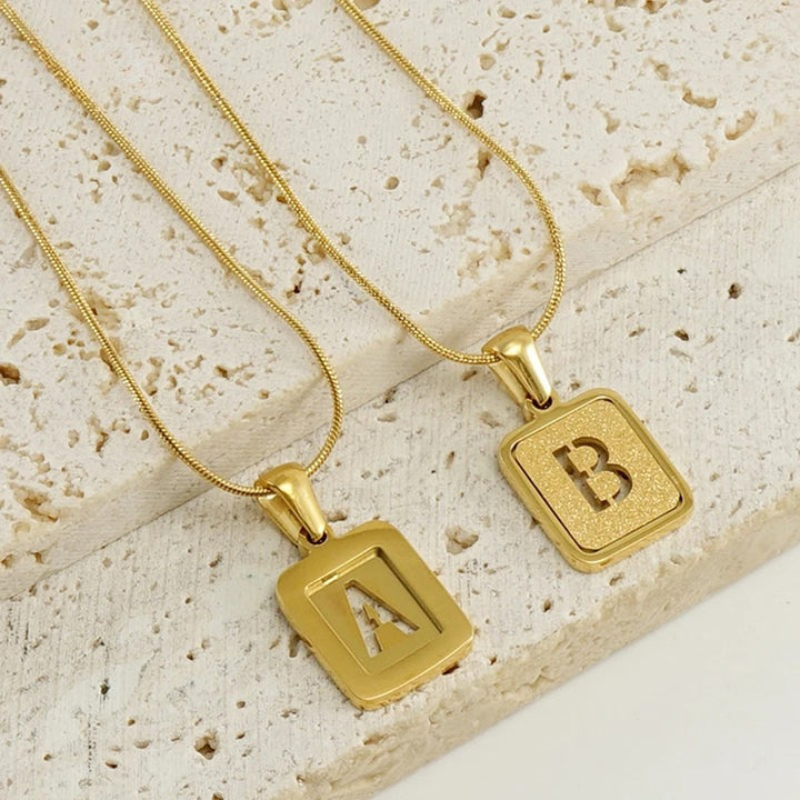 Vintage letter necklace